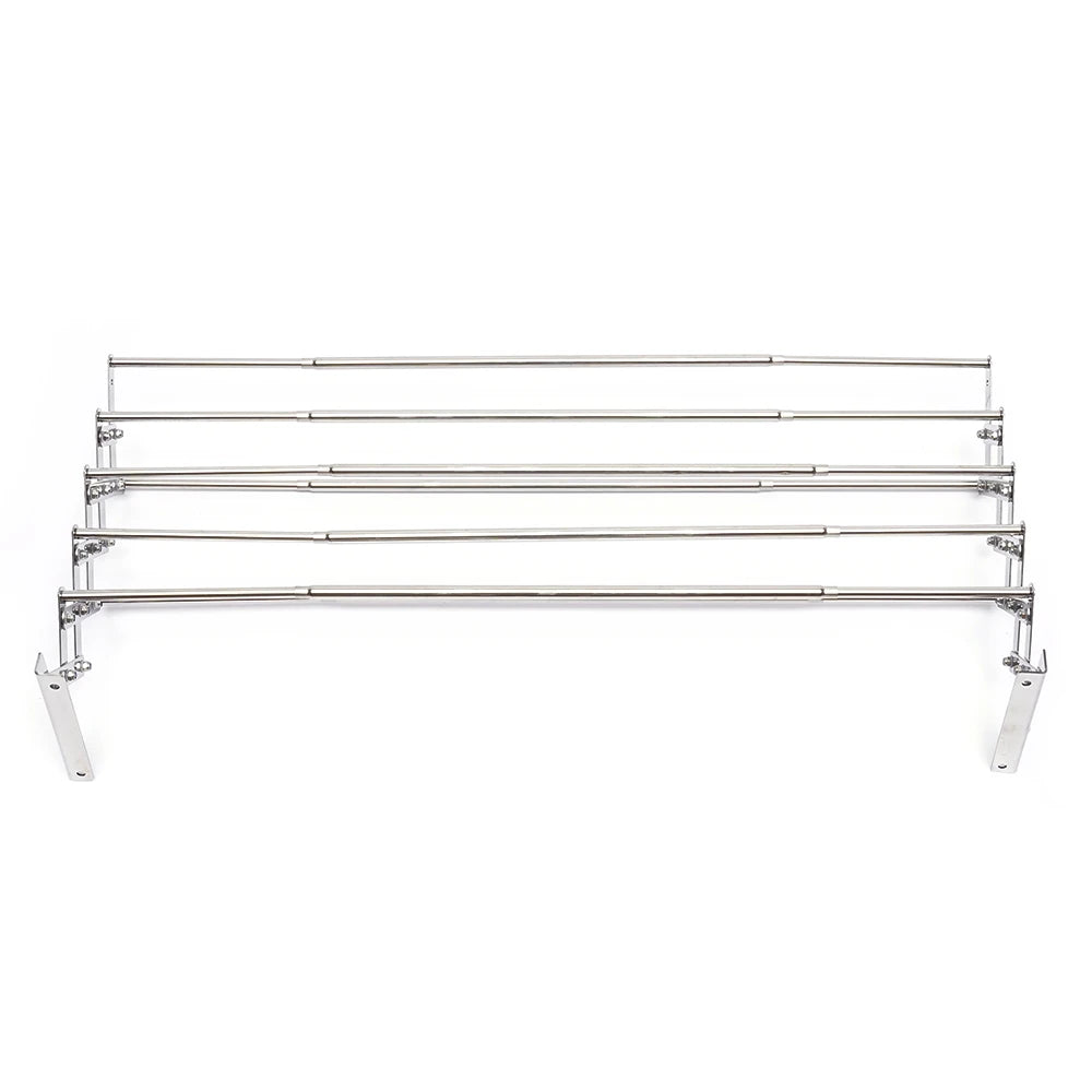 Retractable Adjustable Towel Rail Rack Holder Wall Mounted Socks Drying Rack Laundry Hanger