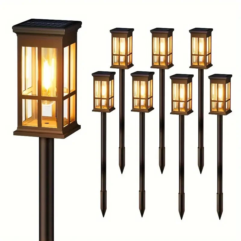 2/6/8 Pack Solar Pathway Lights - Super Bright Outdoor Solar Lights for Patio/Sidewalk