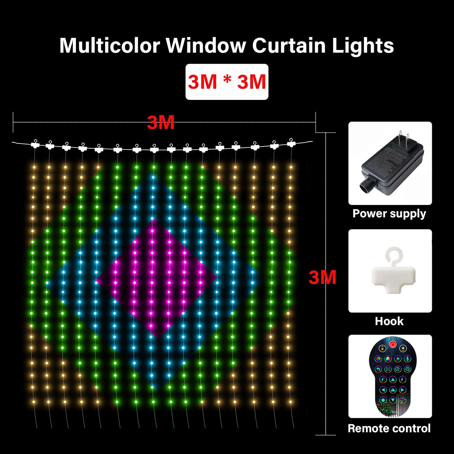 Smart LED Curtain String Light Bluetooth APP Control