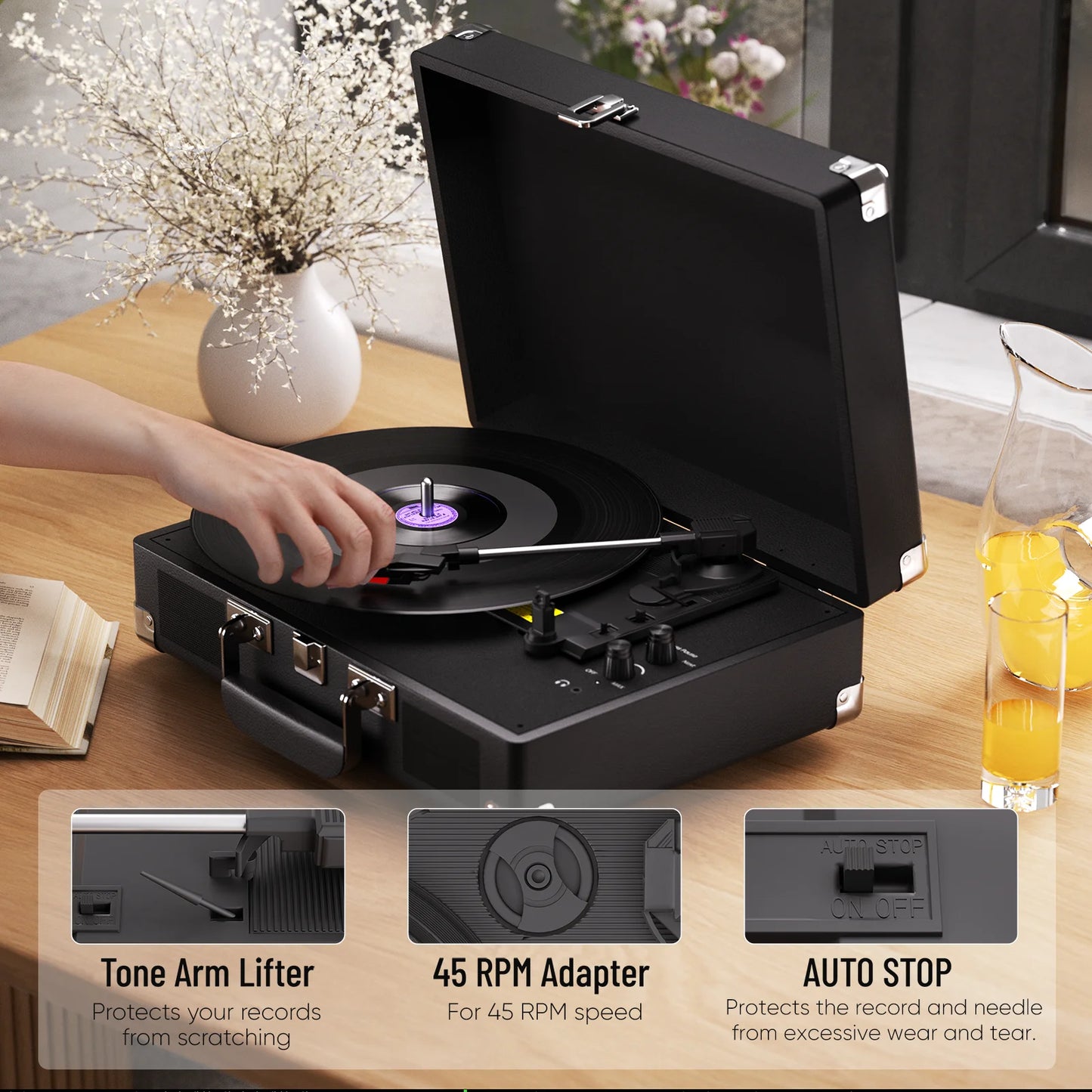 Record Player that plays 33/45/78RPM Vinyl records