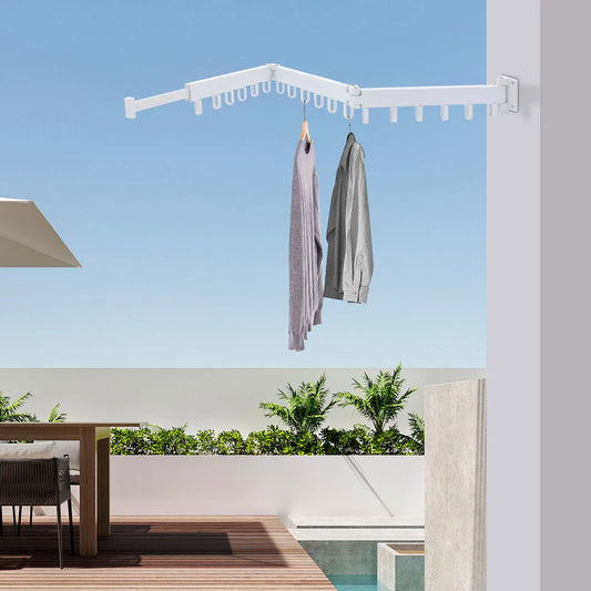 Retractable Tri-Fold Wall Mount Laundry Drying Rack