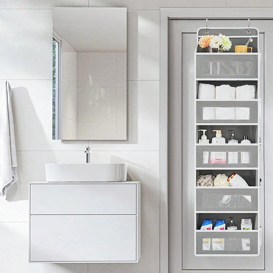 Large-Sized Over The Door Hanging Organizer with 5-Shelves and 5-Side Pockets