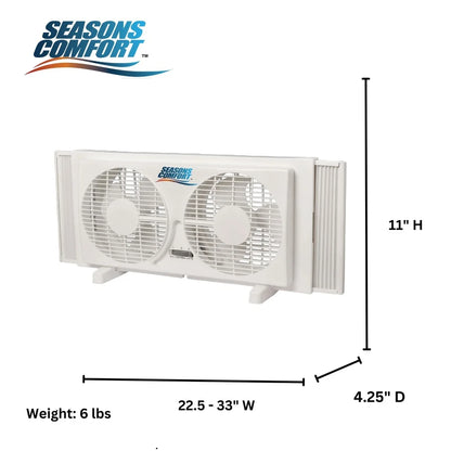 Portable Twin Window Fan