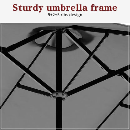 15FT Large Patio Umbrella with Base Included