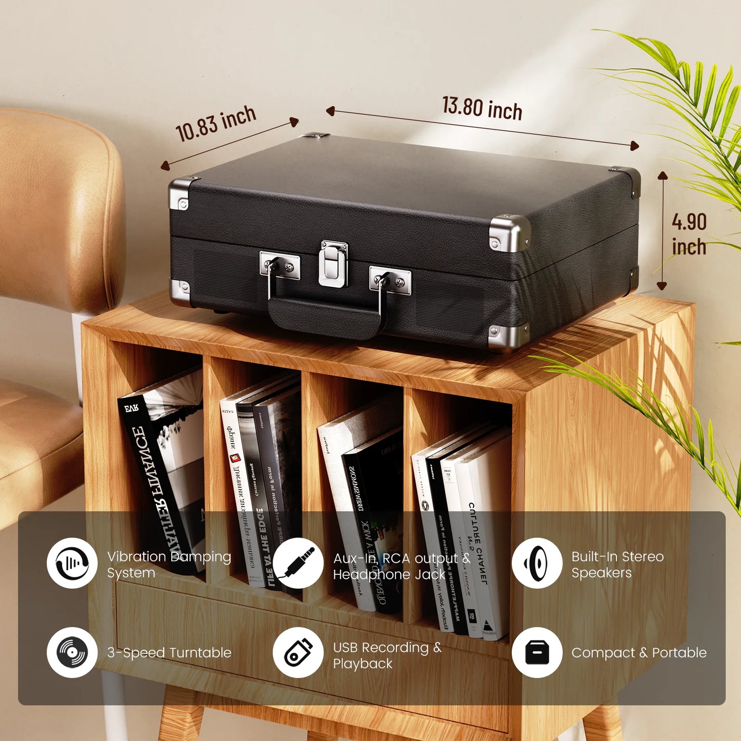 Record Player that plays 33/45/78RPM Vinyl records