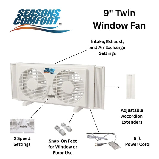 Portable Twin Window Fan