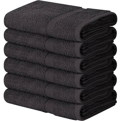 100% Cotton White 6 Pack Medium Bath Towel Set,