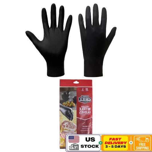 10PK Nitrile Disposable Gloves.