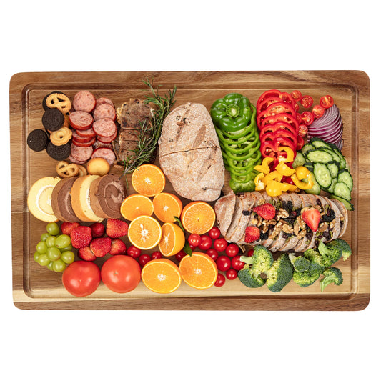 18" x 12" Large Acacia Cutting Boards for Kitchen.