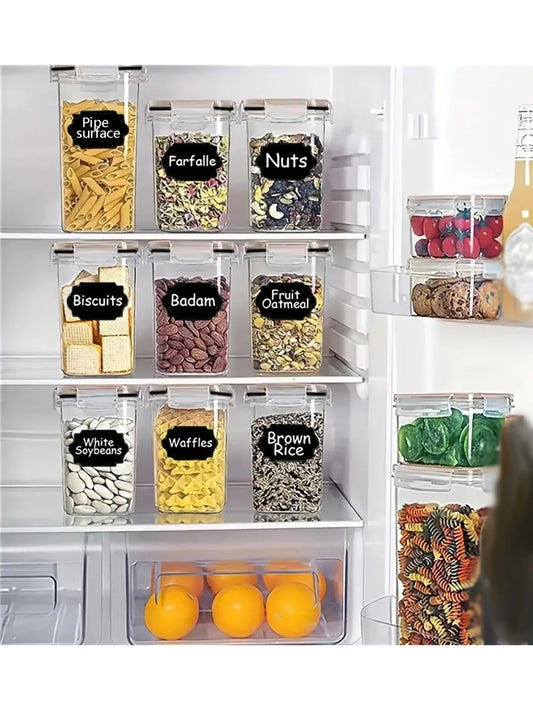 24pcs Airtight Food Storage Containers with Lids & Labels