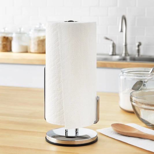 13.7 inch, Chrome Paper Towel Holder with Non-Slip Base,