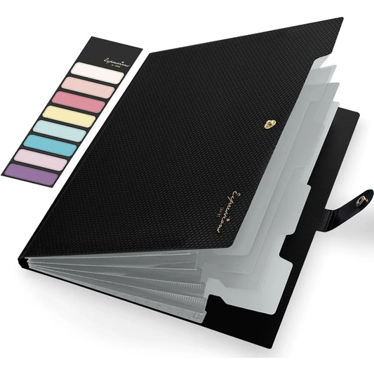 Expandable File Folder, with, 5 File Pockets,