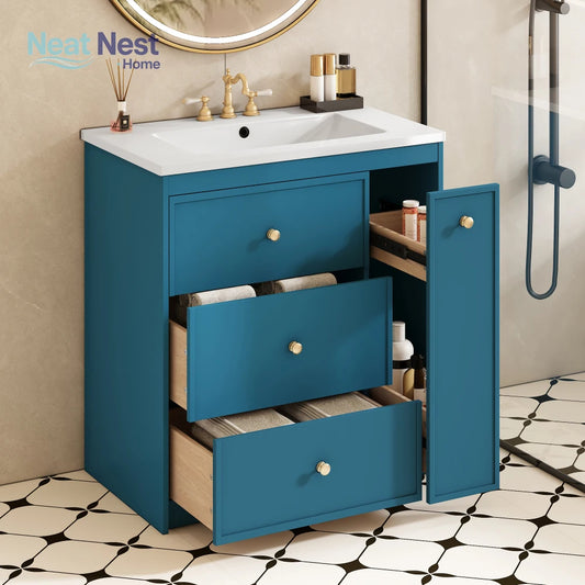 30'' Bathroom Vanity with Ceramic Sink Combo