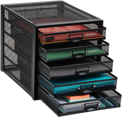 Black 5 Drawer File Storage Drawers,