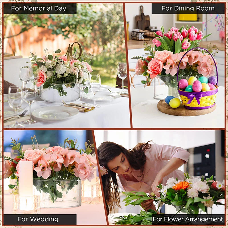 Circular Acrylic Vase With Holes