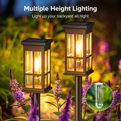 2/6/8 Pack Solar Pathway Lights - Super Bright Outdoor Solar Lights for Patio/Sidewalk