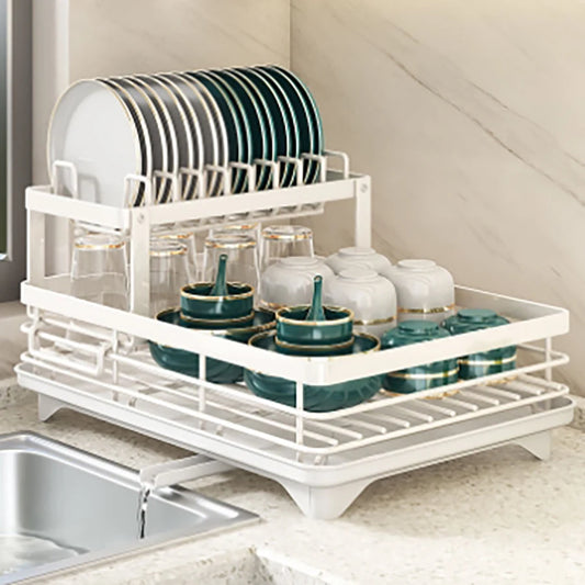 Double-layered Countertop Dish Drying Rack