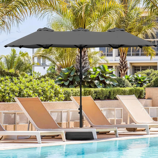 15FT Large Patio Umbrella with Base Included