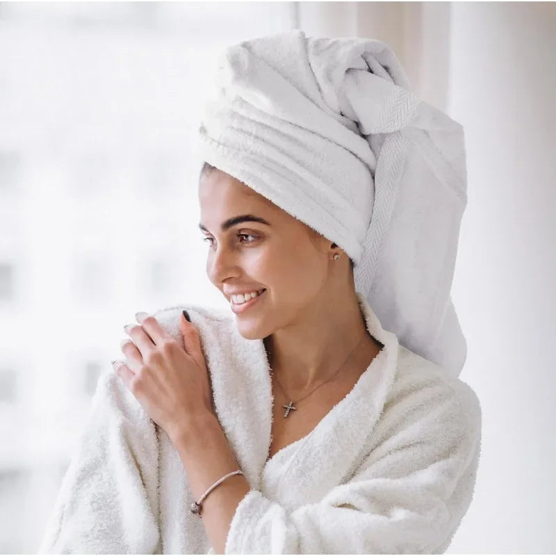 100% Cotton White 6 Pack Medium Bath Towel Set,