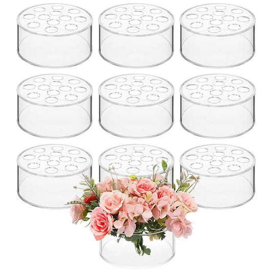 Circular Acrylic Vase With Holes