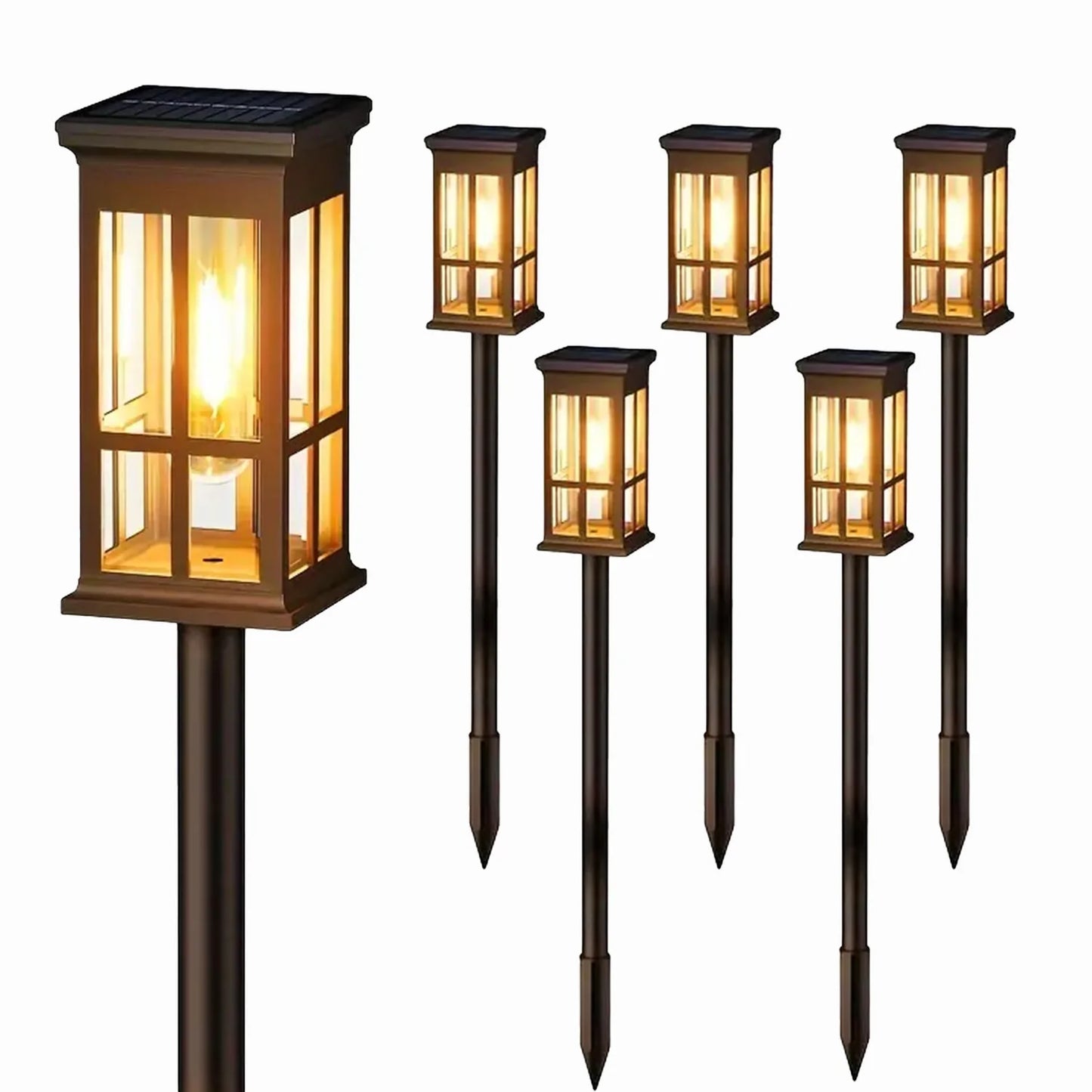2/6/8 Pack Solar Pathway Lights - Super Bright Outdoor Solar Lights for Patio/Sidewalk